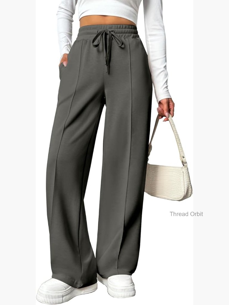 Wide Leg Sweatpants High Waisted Baggy Active Pants With Pockets